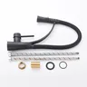 Robinet de cuisine extractible chromé avec tuyau noir… – vue 6