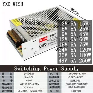 Transformateurs 220V à 3V 5V 9V 12V 15V 24V 36V 48V