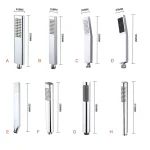 Pommeau de Douche de Remplacement en Laiton Chromé Poli, Accessoire pour Système d&rsquo;Accueil Contemporain, Carré, Rond, Ovale