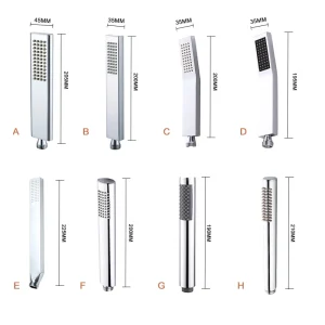 Pommeau de Douche de Remplacement en Laiton Chromé Poli, Accessoire pour Système d&rsquo;Accueil Contemporain, Carré, Rond, Ovale