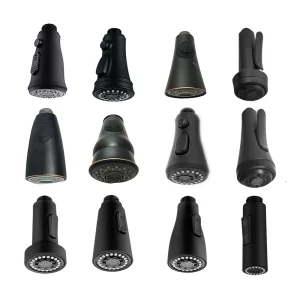 Pulvérisateur à économie d&rsquo;eau, accessoires de cuisine noirs, pomme de douche multifonctionnelle, sortie d&rsquo;eau