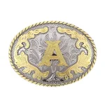 Forme narlettre ABCD-Z Western Cirboy boucle de ceinture pour homme personnalisé largeur 4cm en alliage de zinc boucle de ceinture