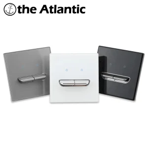 Joli mural avec indicateur LED, interrupteur intermédiaire, interrupteur de retour et de Cristal, interrupteurs en verre noir, blanc, gris