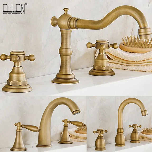 Len robinet d'évier de salle de bains en Bronze Antique – vue 2