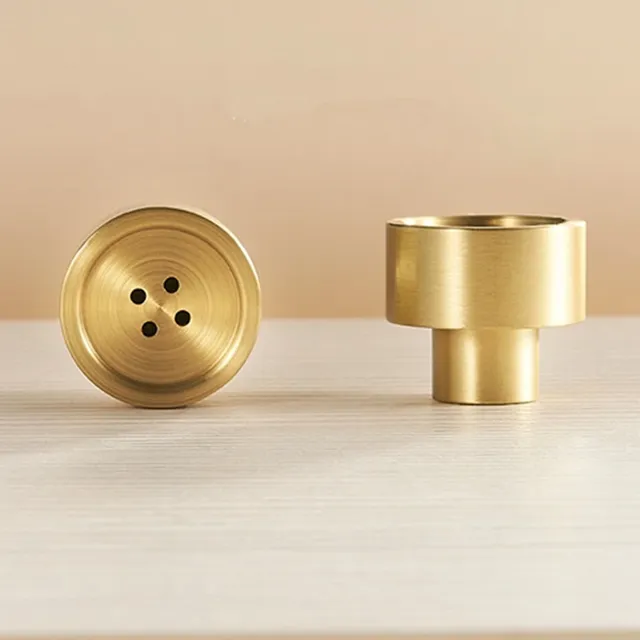 Boutons laiton massif doré brossé finition moderne… – vue 4