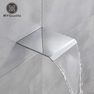 Pièces de rechange de buse de cascade de baignoire, robinet d&rsquo;eau unique, robinet de baignoire, chrome, or brossé, noir, nouveau, chaud