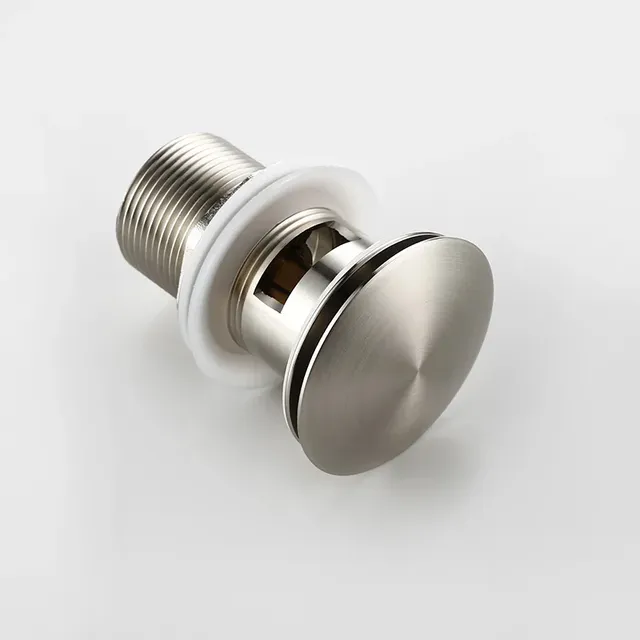 Bonde lavabo acier inoxydable brossé mat clic clac tête… – vue 4