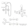 Ensemble de douche de baignoire en laiton antique – vue 2
