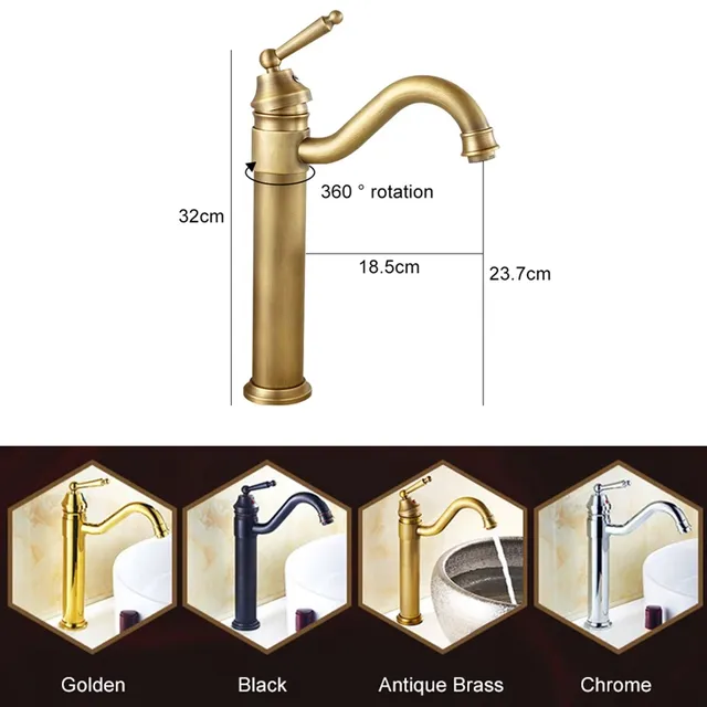 Robinet d'évier de lavabo haut de salle de bains – vue 3