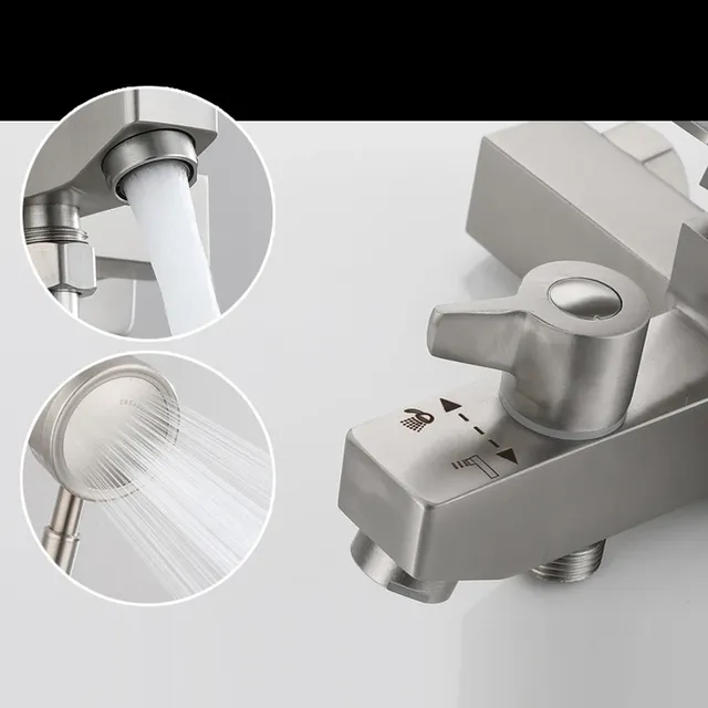 Robinet de douche mural en acier inoxydable – vue 5