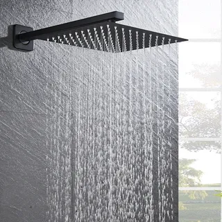 Pommeau de douche de pluie noir mat