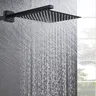Pommeau de douche de pluie noir mat – vue 1