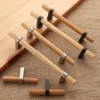 Poignée de meuble en bois poignées d&rsquo;armoire accessoire de meuble boutons de tiroir poignée de cuisine naturel pour poignées de meubles