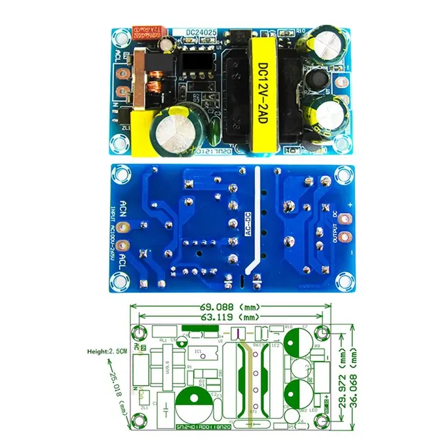 Module d'alimentation à découpage à faible ondulation – vue 3