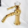 Robinet de lavabo en laiton finition dorée froide et… – vue 2