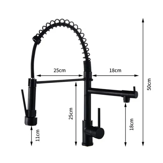 Robinet mitigeur cuisine extractible bec haut industriel… – vue 6