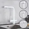 Robinet de cuisine d'eau Pure de luxe en laiton noir et… – vue 5