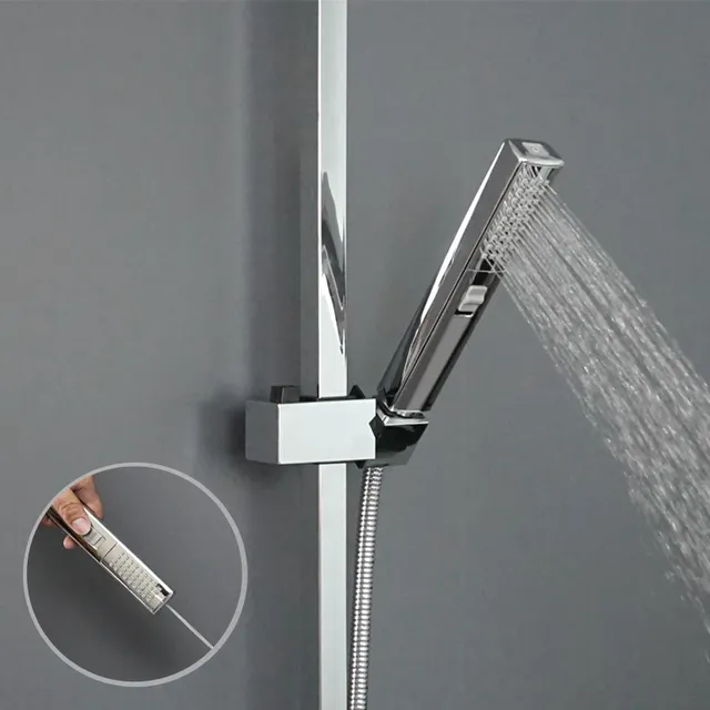 Pommeau de douche à main chromé poli – vue 5