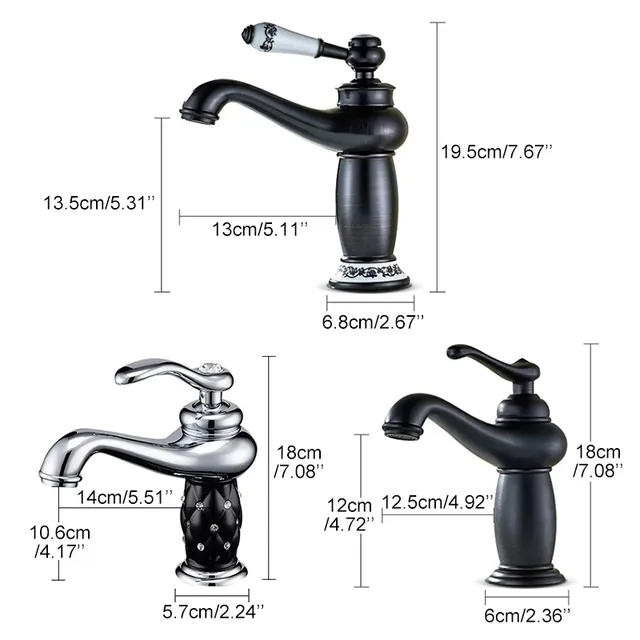 Robinet de salle de bains finition Bronze Antique – vue 3