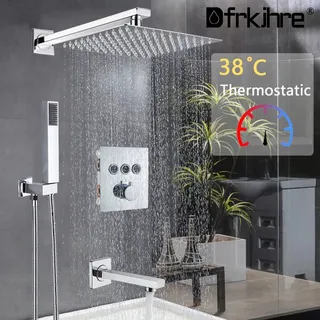 Ensemble de robinets de douche thermostatiques à montage mural pour…