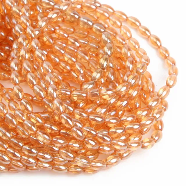 Perles ovales en cristal de riz pour bricolage – vue 3