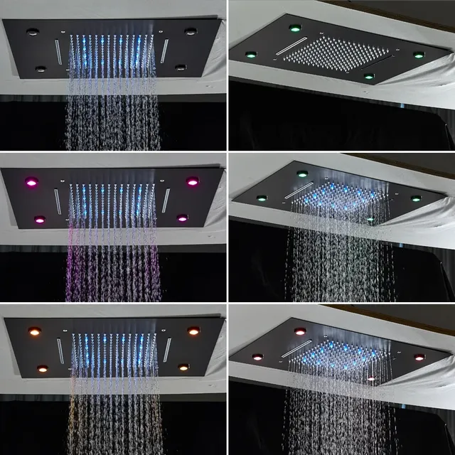 Pommeau douche plafond encastrable carré pluie… – vue 3