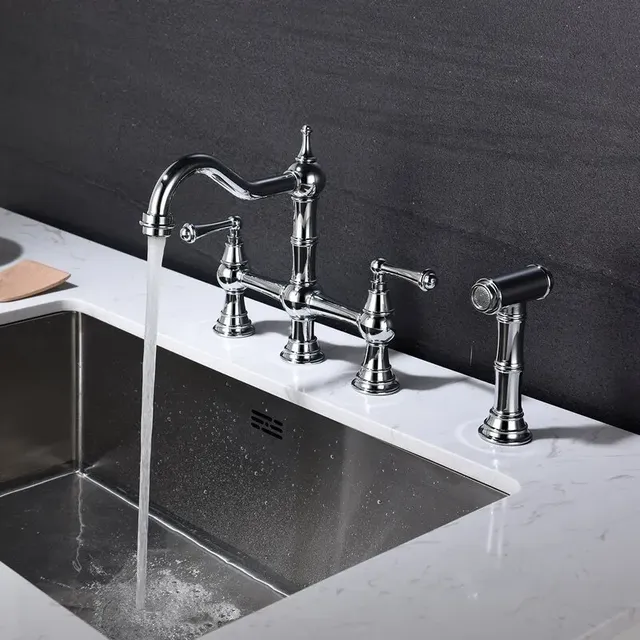 Robinet de lavabo robinet de cuisine chaud et froid en… – vue 4