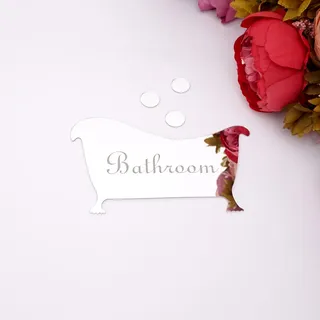 Panneau entrée salle bain miroir acrylique autocollant porte adhésif…