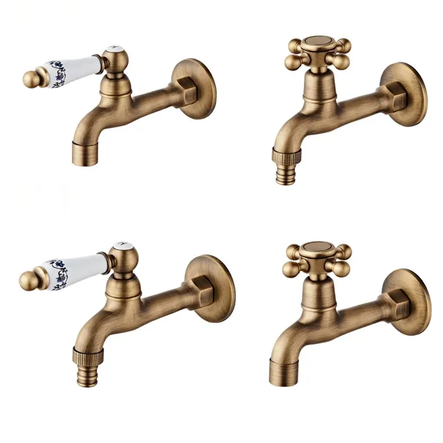 Robinet de lavabo en laiton Antique – vue 2