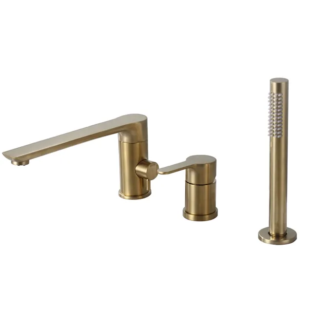 Mitigeur baignoire trois trous monocommande laiton noir… – vue 3