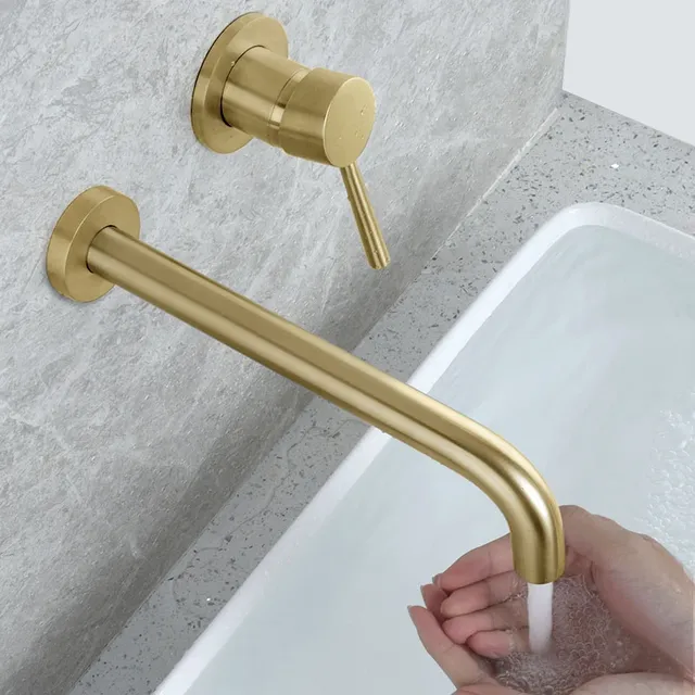Robinet de luxe en or brossé – vue 4