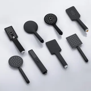 Pommeau de douche à main économie d'eau noir salle de bain pluie buse…