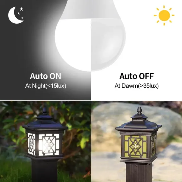 Ampoule LED avec capteur de lumière E27 – vue 2