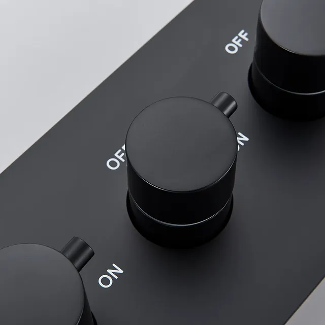 Vanne thermostatique noire à 3 sorties – vue 4