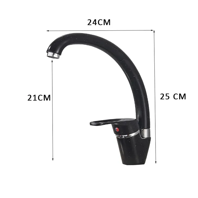 Robinet de cuisine noir Simple – vue 2