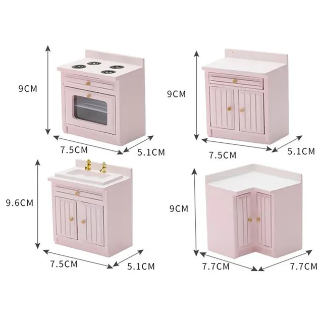 Lavabo en bois pour maison de poupée 1:12 – vue 2