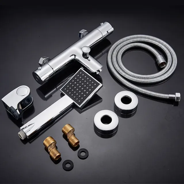 Ensemble de robinets de douche thermostatiques muraux de… – vue 6
