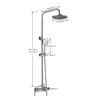 Ensemble de douche thermostatique chromé – vue 2