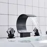 Robinet de lavabo or pont monté poignée en cristal… – vue 3