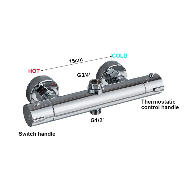 Robinet de douche thermostatique robinet de mélange… – vue 7