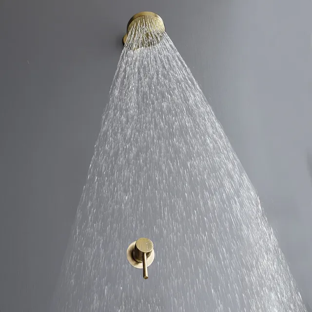 Fixateur de salle de bains en or brossé – vue 2