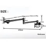 Robinet de Cuisine Pliable en Laiton Massif Noir à… – vue 3