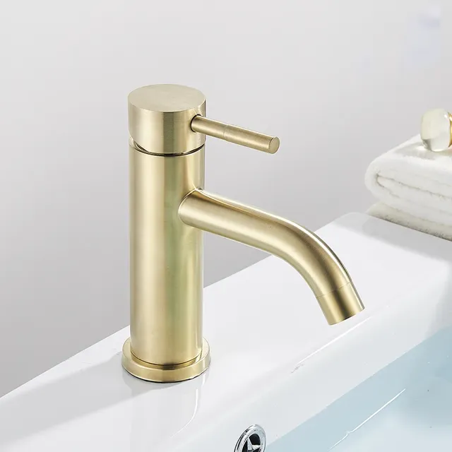 SHBSHAIMY robinet de lavabo doré brossé – vue 3