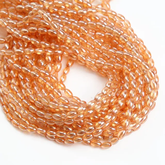 Perles ovales en cristal de riz pour bricolage – vue 4