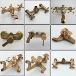 Robinets de douche en laiton Antique en cuivre, mitigeur chaud et froid à poignée unique, raccords de robinet de baignoire rétro, corps de remplacement