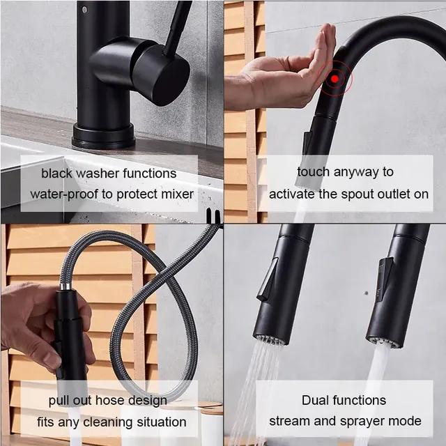 Robinet de cuisine tactile intelligent – vue 5