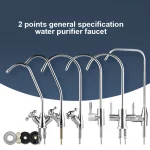 Robinet d&rsquo;eau de cuisine en acier inoxydable 304, chromé, connexion de 1/4 pouces, robinet à osmose inverse pour purificateur d&rsquo;eau potable