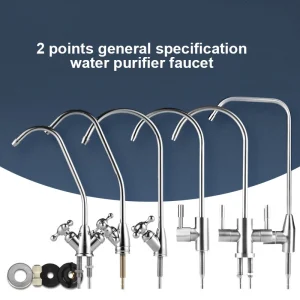 Robinet d&rsquo;eau de cuisine en acier inoxydable 304, chromé, connexion de 1/4 pouces, robinet à osmose inverse pour purificateur d&rsquo;eau potable