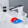 Robinet de lavabo noir salle de bains température chaude… – vue 4