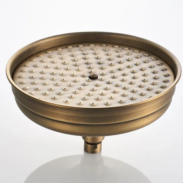 Pommeau de douche rond en laiton antique – vue 3